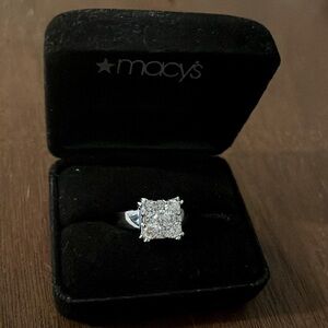 Diamond engagement ring or “everyday” ring in 14k white gold